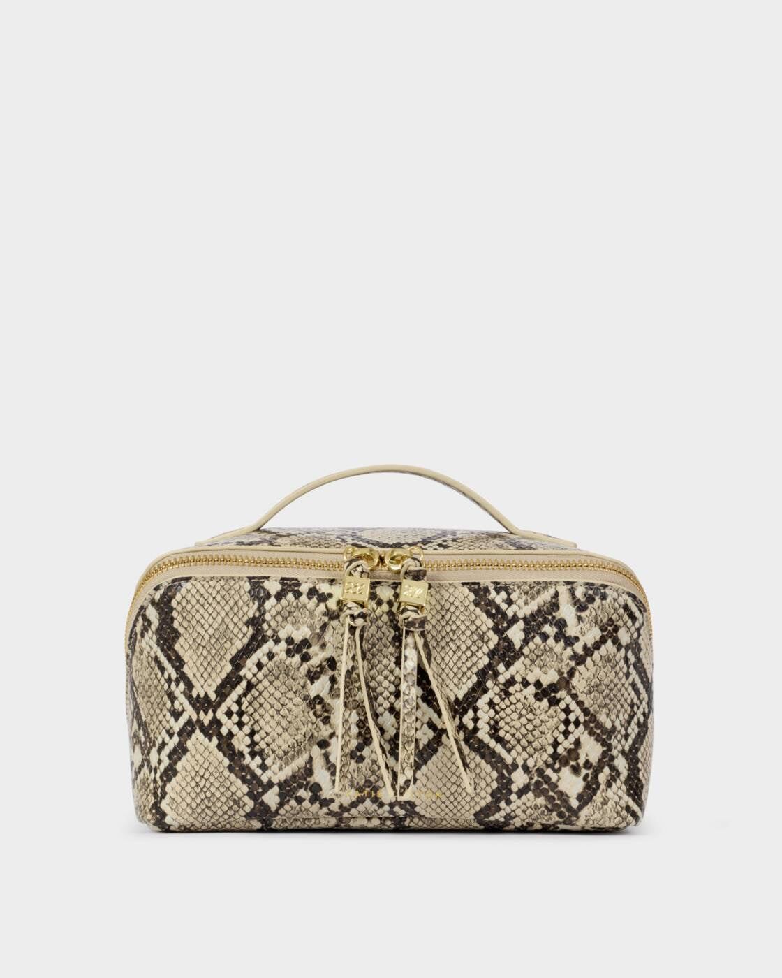 Katie Loxton Faux Snake Soho Medium Make Up & Wash Bag