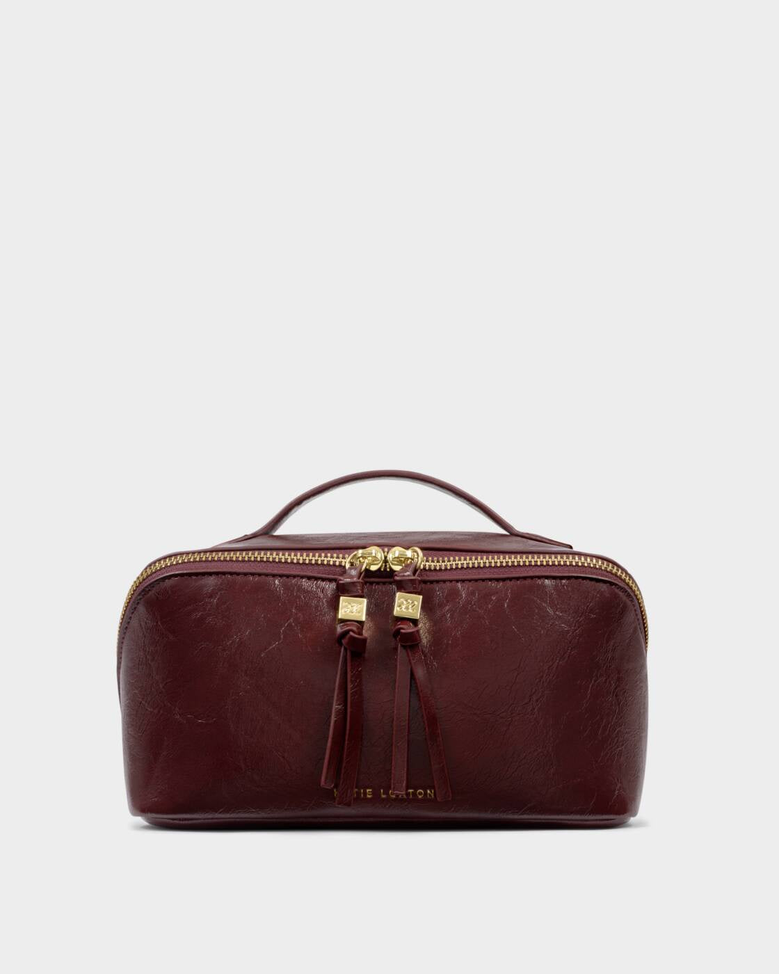 Katie Loxton Cherry Patent Crackle Soho Medium Make Up & Wash Bag
