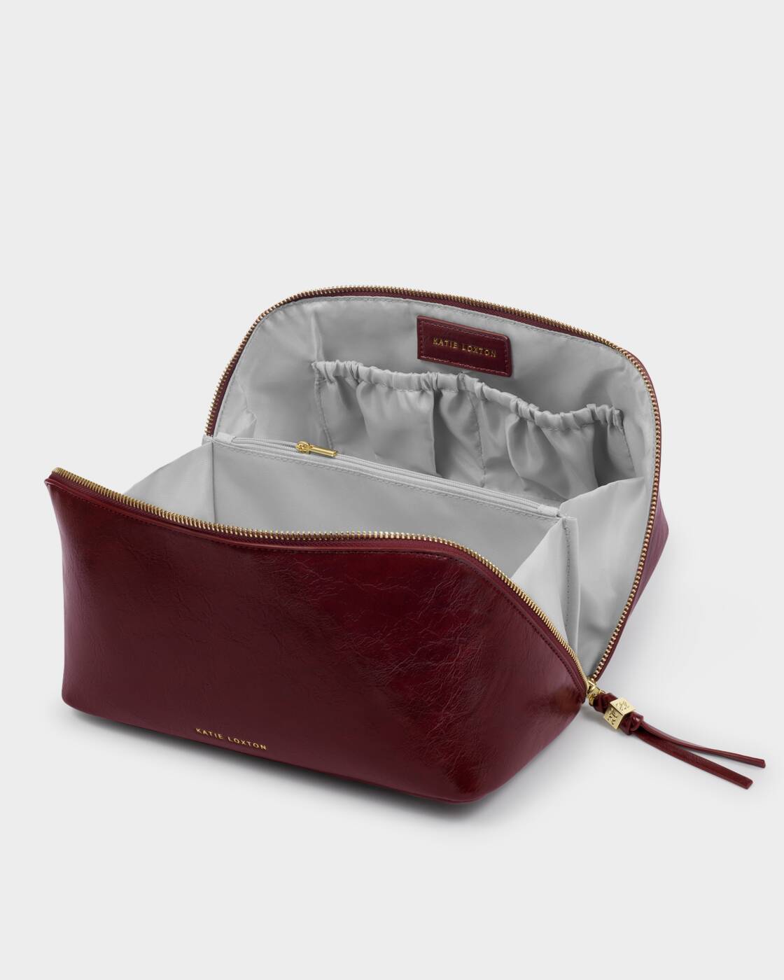 Katie Loxton Cherry Patent Crackle Soho Large Make Up & Wash Bag