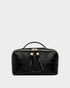 Katie Loxton Black Croc Soho Medium Make Up & Wash Bag