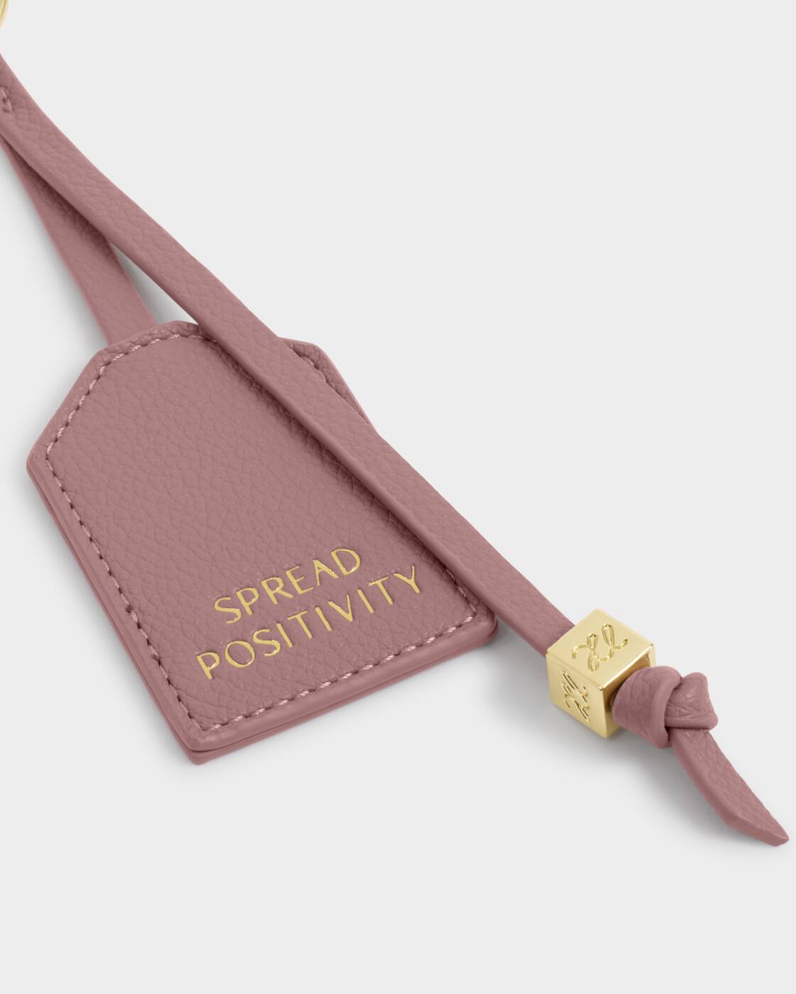 Katie Loxton Deep Rose Spread Positivity Sentiment Keyring