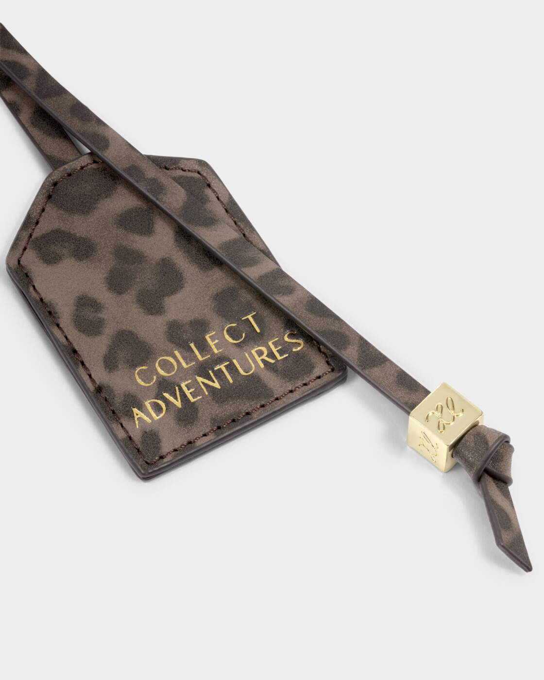 Katie Loxton Chocolate Leopard Collect Adventures Sentiment Keyring