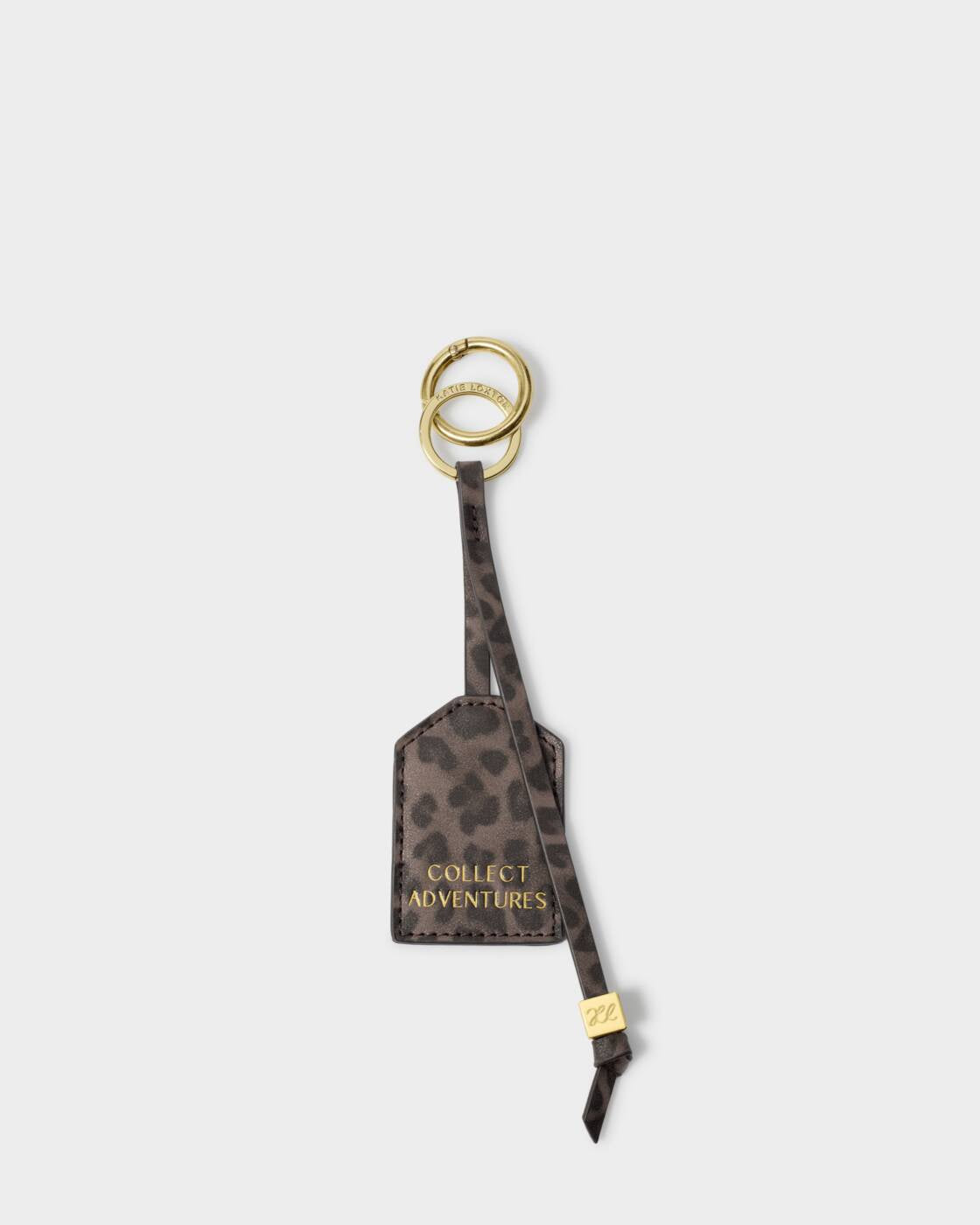 Katie Loxton Chocolate Leopard Collect Adventures Sentiment Keyring