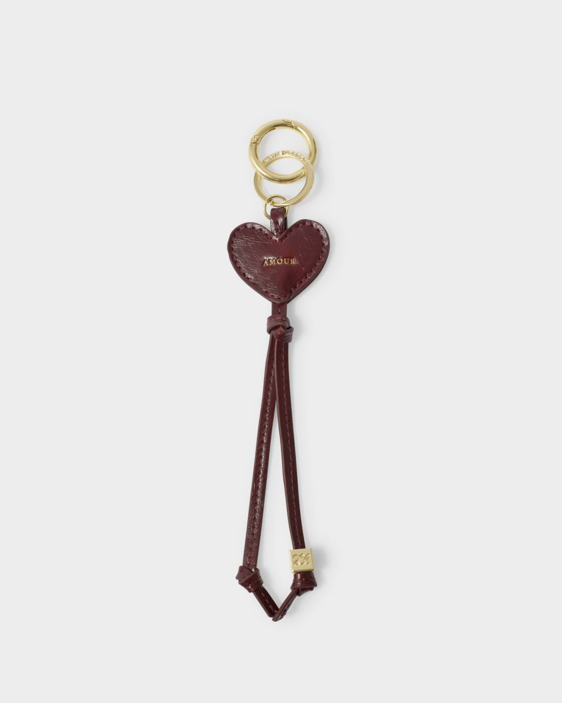 Katie Loxton Cherry Patent Crackle Amour Heart Charm Keyring