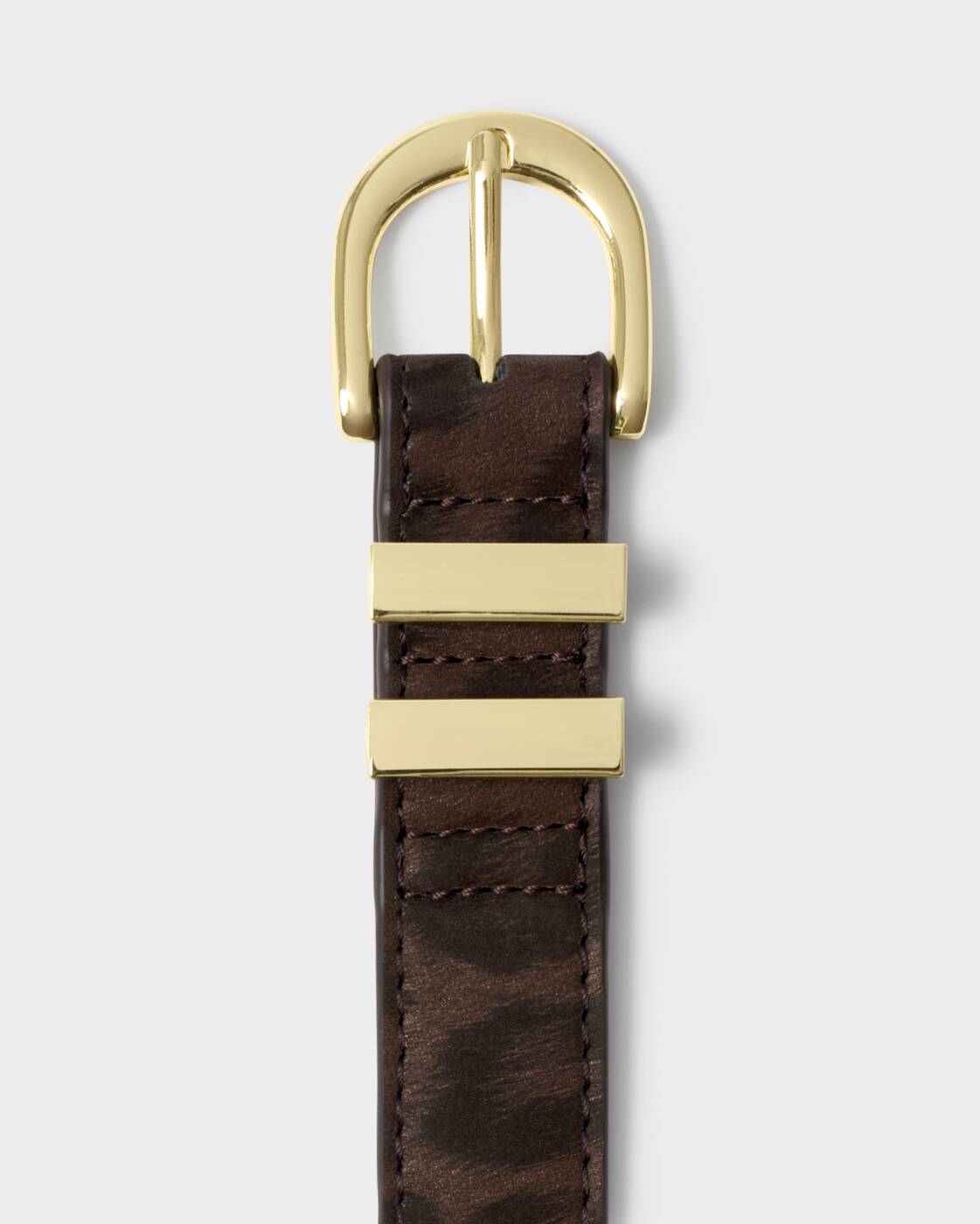 Katie Loxton Chocolate Leopard Buckle Belt