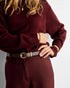Katie Loxton Cherry Patent Crackle Buckle Belt
