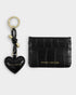 Katie Loxton Black Croc Gift Boxed Keyring & Cardholder Set