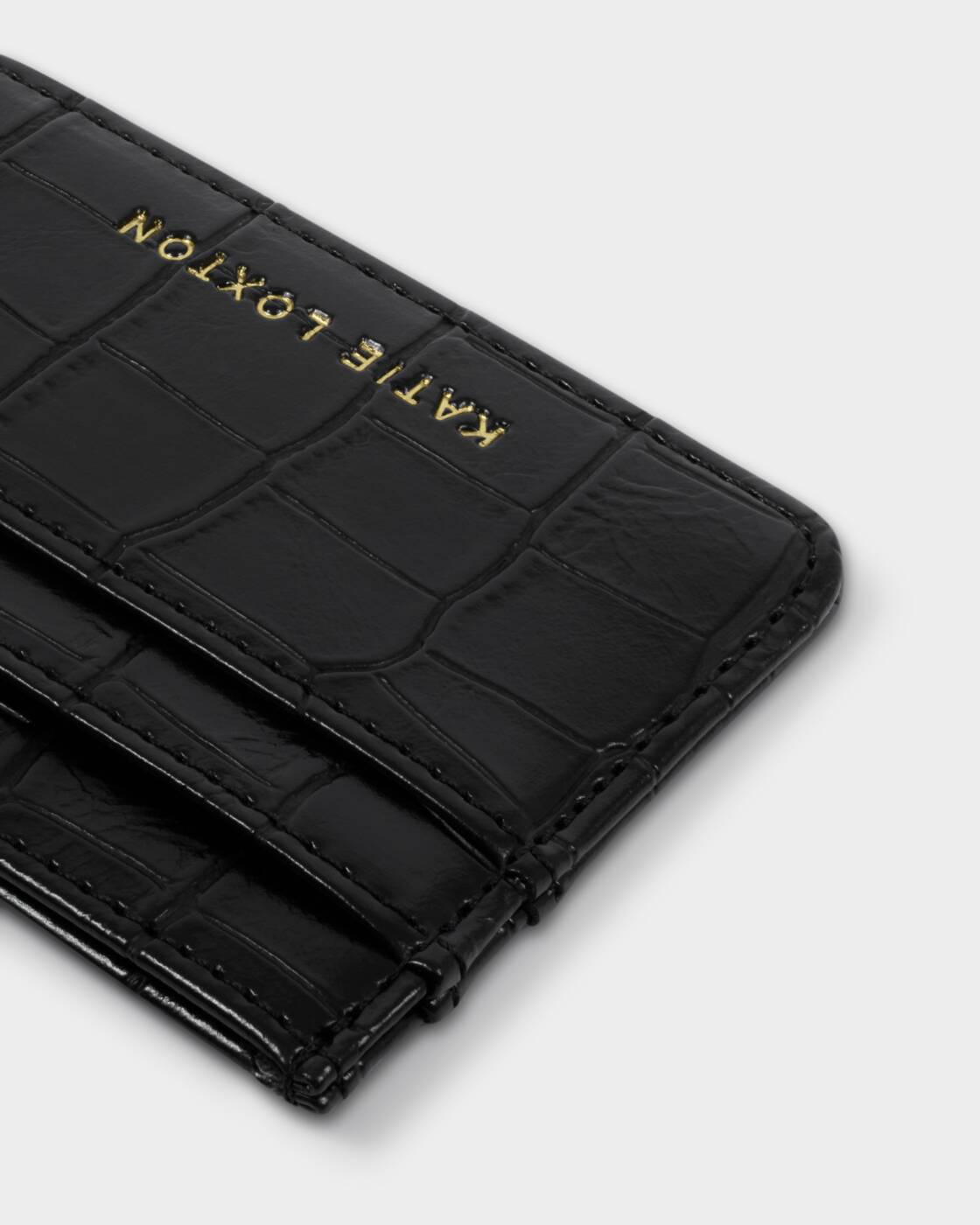 Katie Loxton Black Croc Gift Boxed Keyring & Cardholder Set