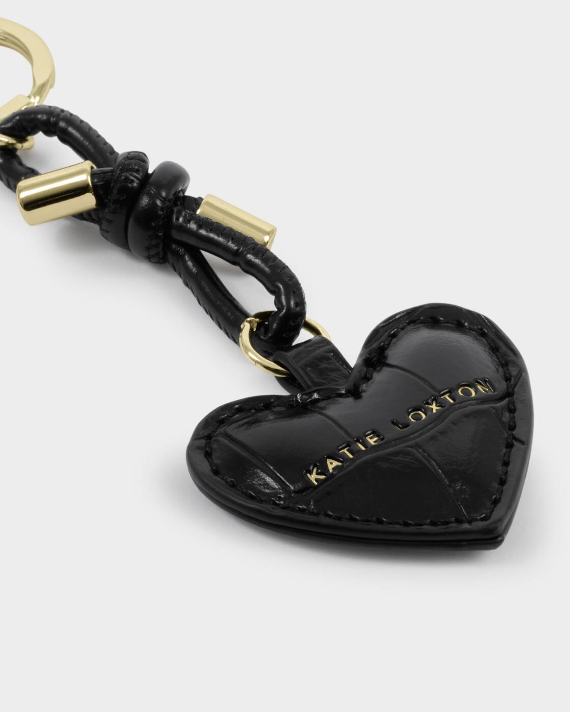 Katie Loxton Black Croc Gift Boxed Keyring & Cardholder Set