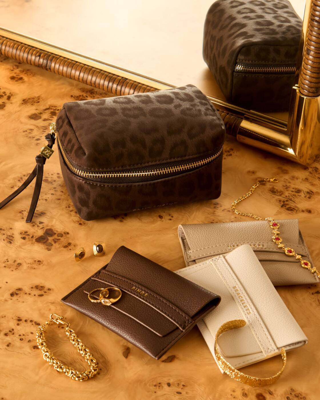 Katie Loxton Chocolate Leopard Accessories Organiser