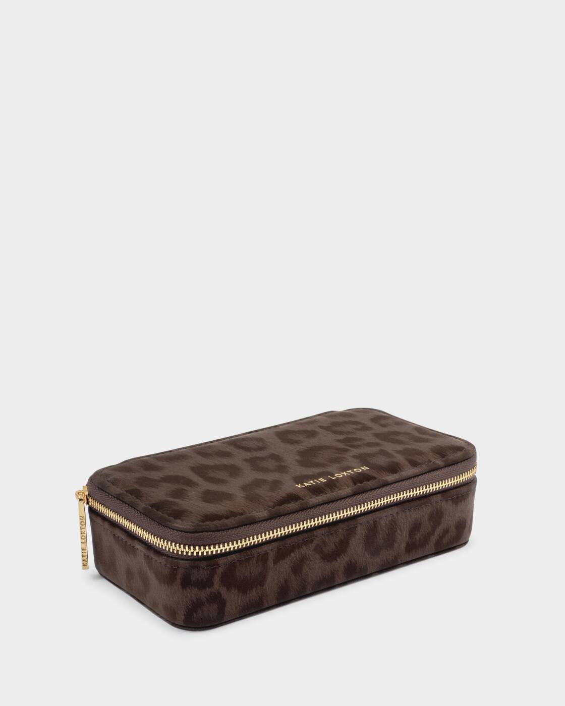 Katie Loxton Chocolate Leopard Classic Jewellery Box