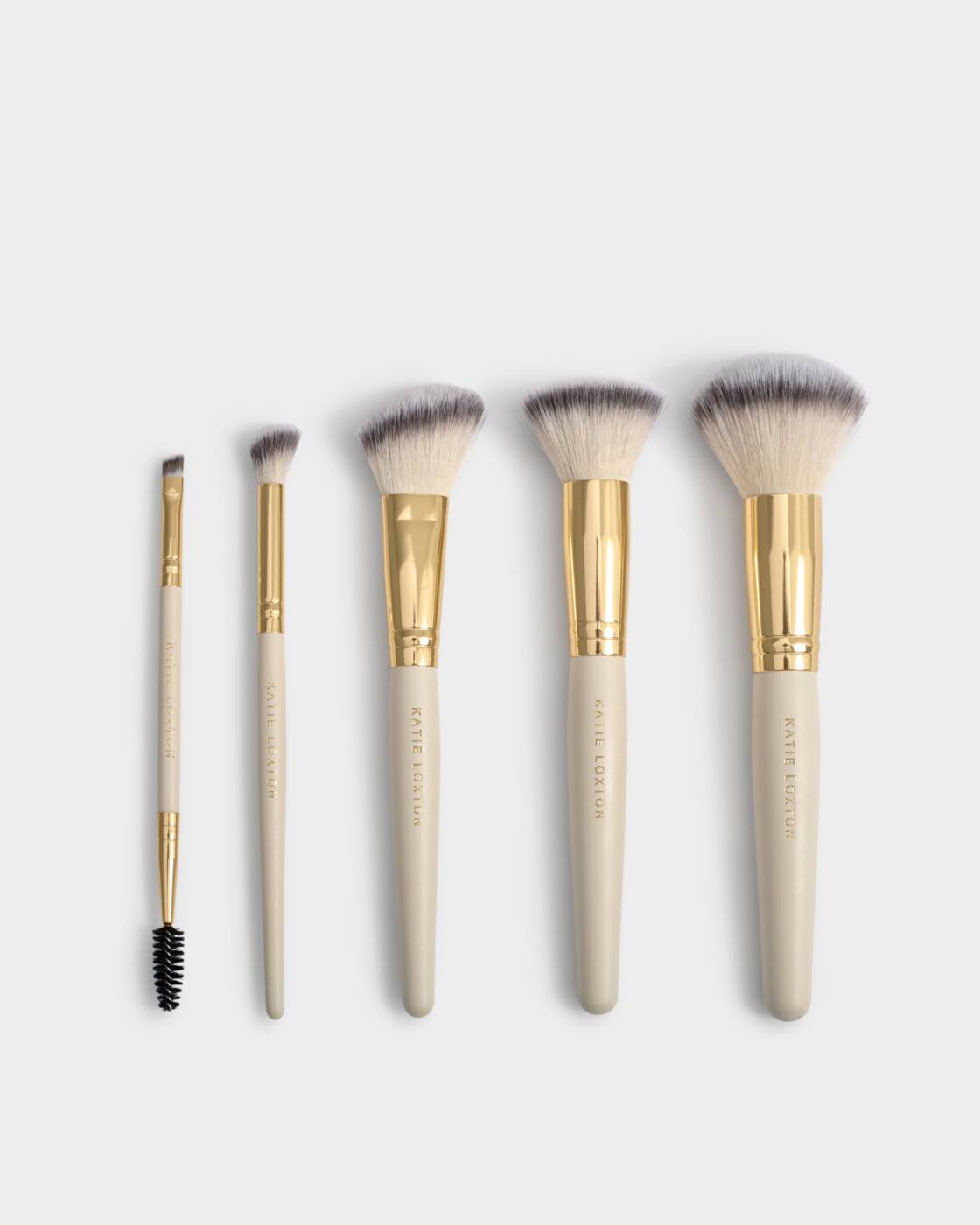 Katie Loxton Off White & Light Taupe Make Up Brush Set