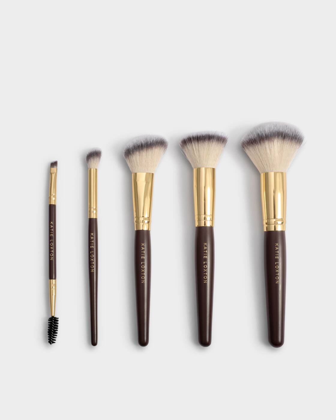 Katie Loxton Bitter Chocolate & Leopard Make Up Brush Set