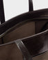 Katie Loxton Bitter Chocolate Patent Crackle Taya Woven Tote Bag