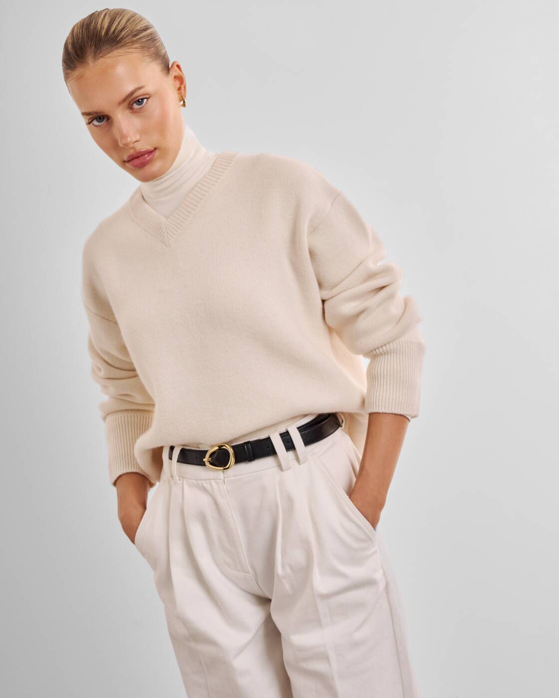 Katie Loxton Black Organic Buckle Belt