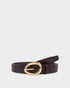 Katie Loxton Bitter Chocolate Organic Buckle Belt