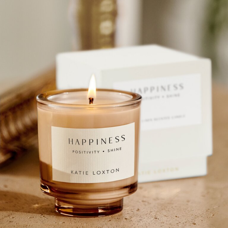 Katie Loxton Happiness Fresh Linen & White Linen Candle