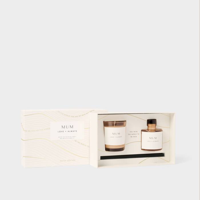 Katie Loxton Mum Gold Wave Mini Votive & Reed Diffuser Gift Set