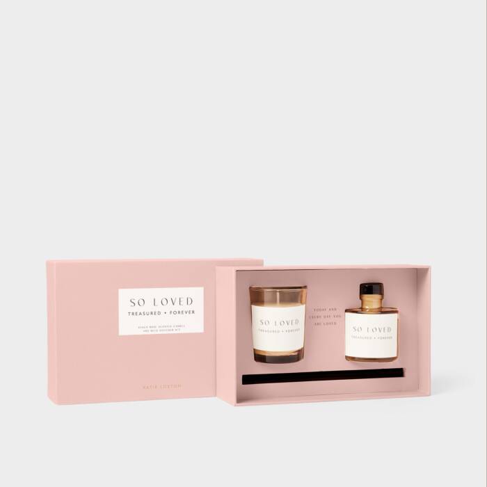 Katie Loxton So Loved Mini Votive & Reed Diffuser Gift Set