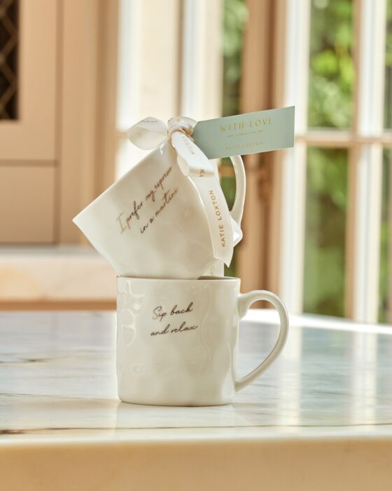 Katie Loxto Off White Sip Back & Relax Mug