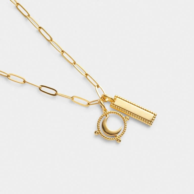 Katie Loxton Waterproof To The Moon & Back Charm Necklace