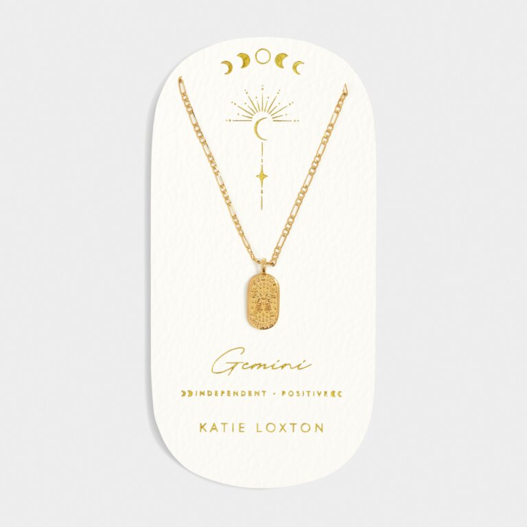 Katie Loxton Gold Gemini Zodiac Necklace