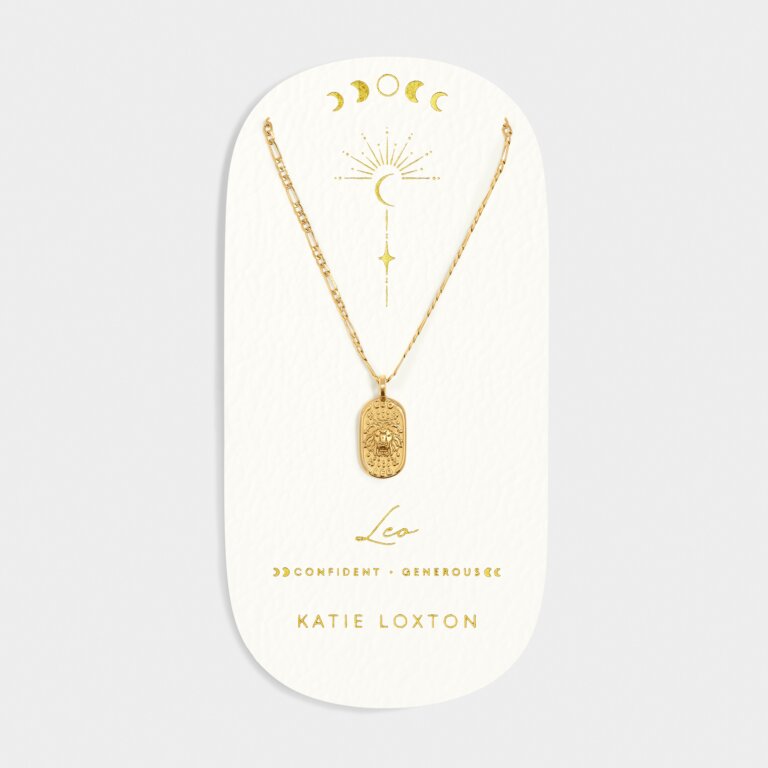 Katie Loxton Gold Leo Zodiac Necklace