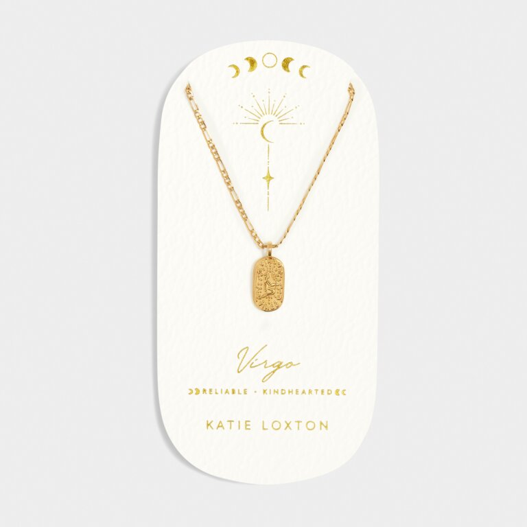 Katie Loxton Gold Virgo Zodiac Necklace