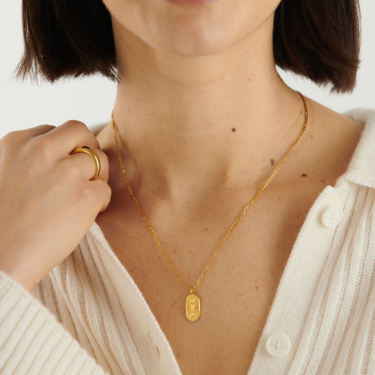 Katie Loxton Gold Libra Zodiac Necklace