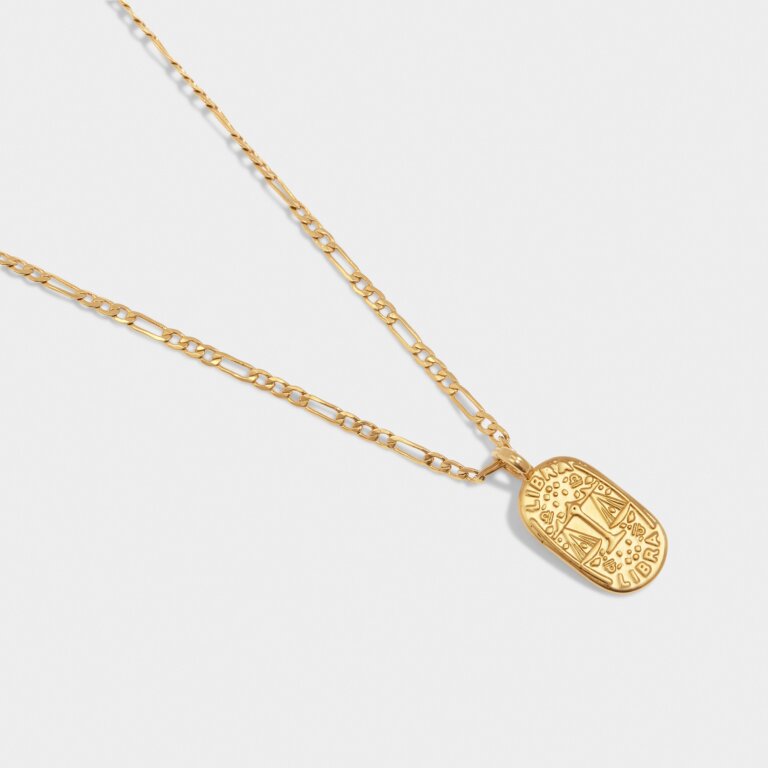 Katie Loxton Gold Libra Zodiac Necklace