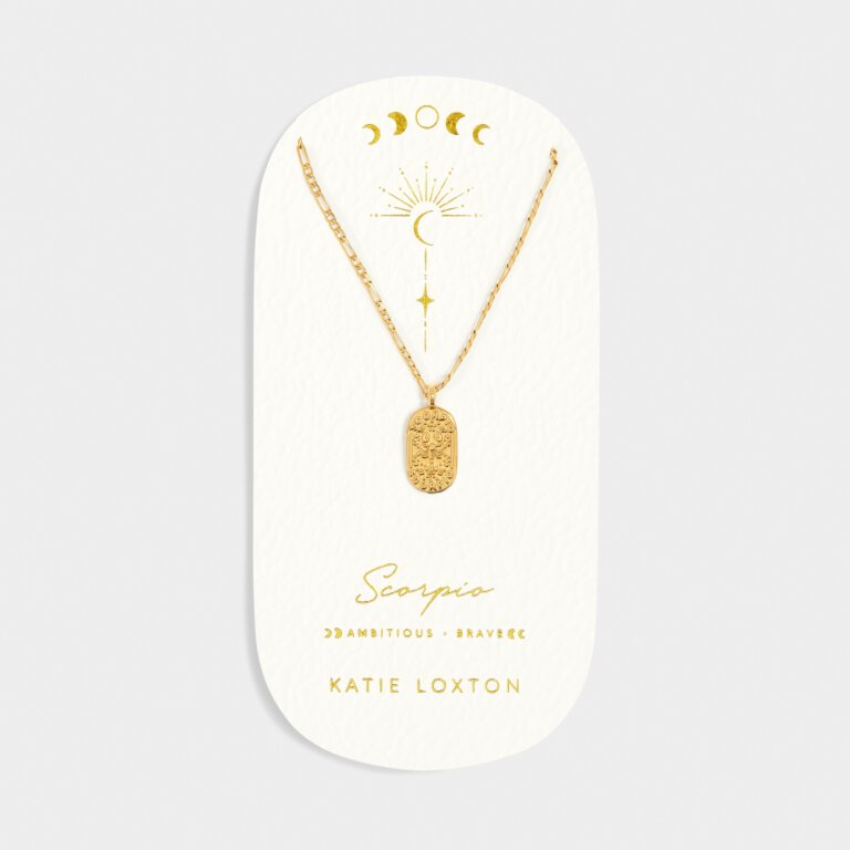 Katie Loxton Gold Scorpio Zodiac Necklace