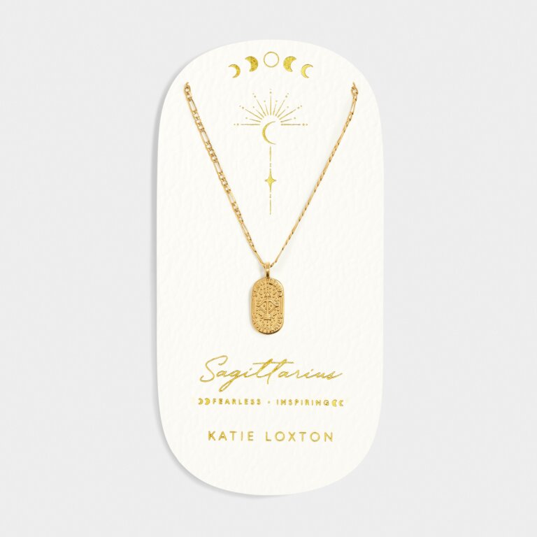 Katie Loxton Gold Sagittarius Zodiac Necklace