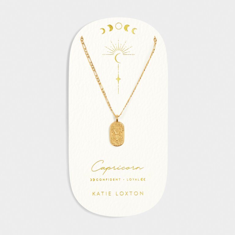 Katie Loxton Gold Capricorn Zodiac Necklace