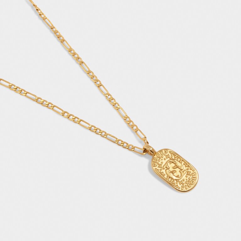 Katie Loxton Gold Pisces Zodiac Necklace