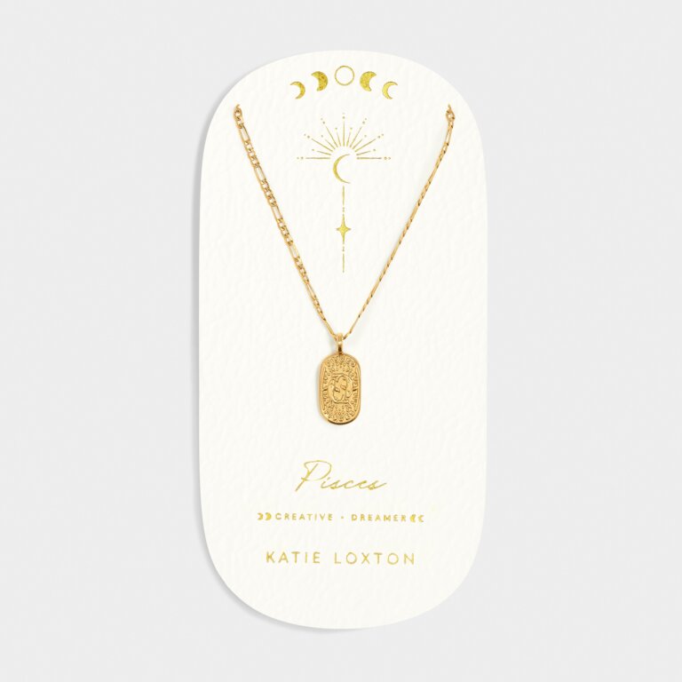 Katie Loxton Gold Pisces Zodiac Necklace