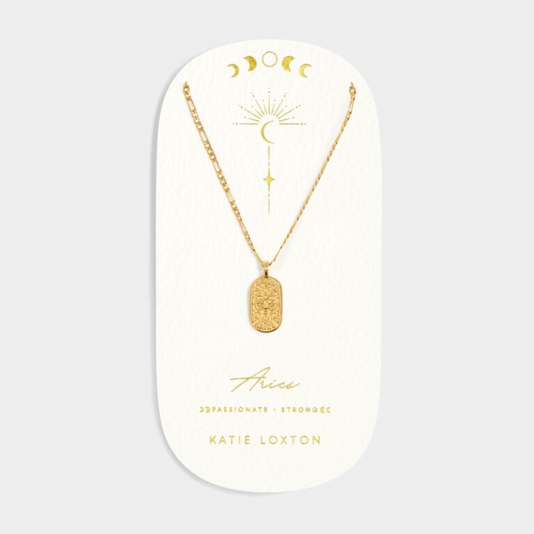 Katie Loxton Gold Aries Zodiac Necklace