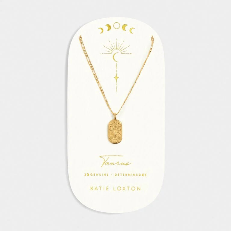 Katie Loxton Gold Taurus Zodiac Necklace