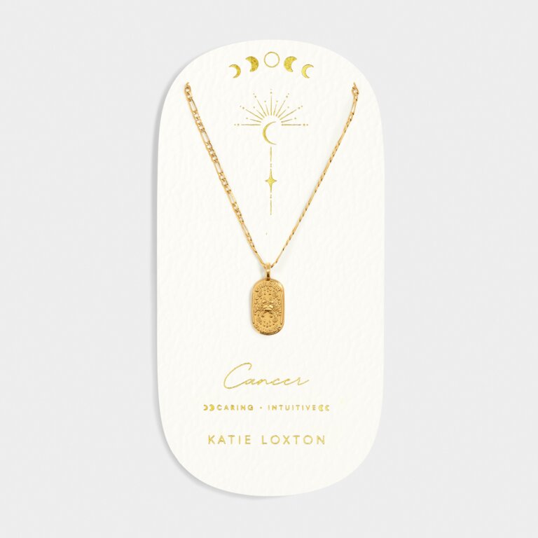 Katie Loxton Gold Cancer Zodiac Necklace