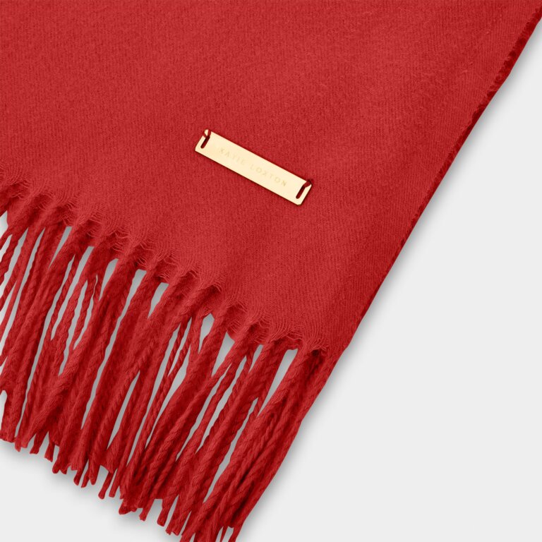 Katie Loxton Red Blanket Scarf
