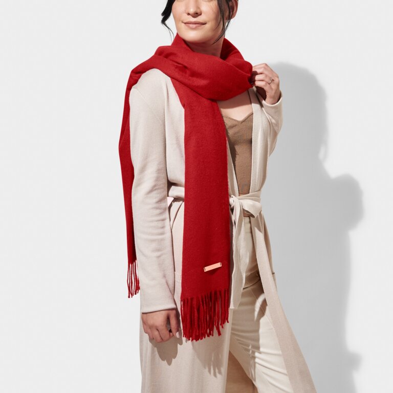 Katie Loxton Red Blanket Scarf