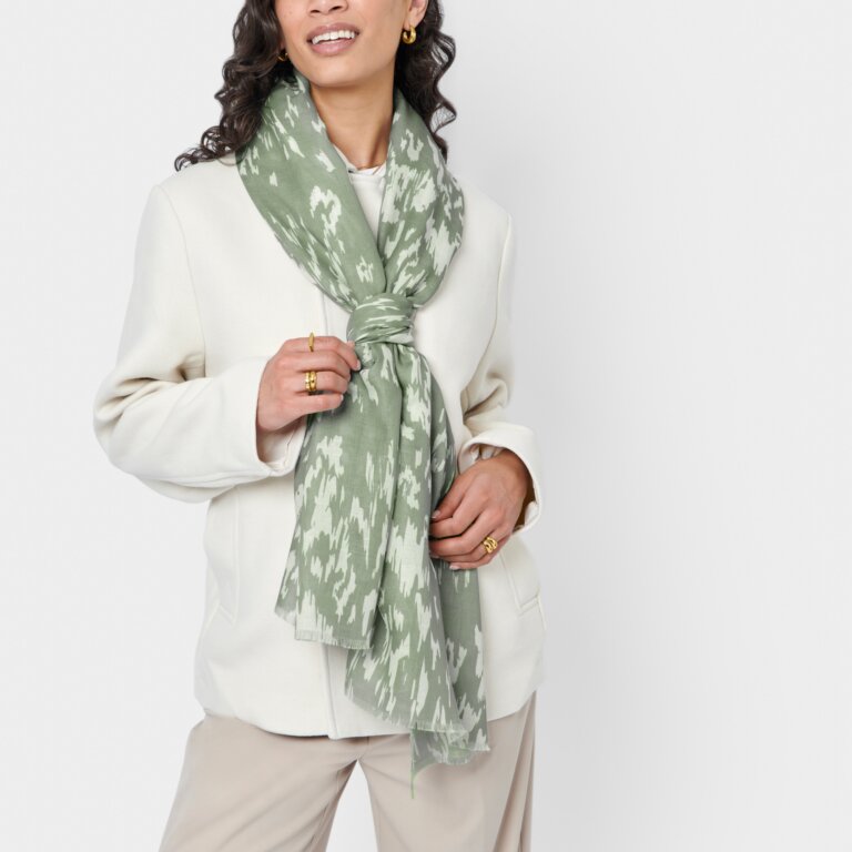 Katie Loxton Sage Abstract Animal Printed Scarf