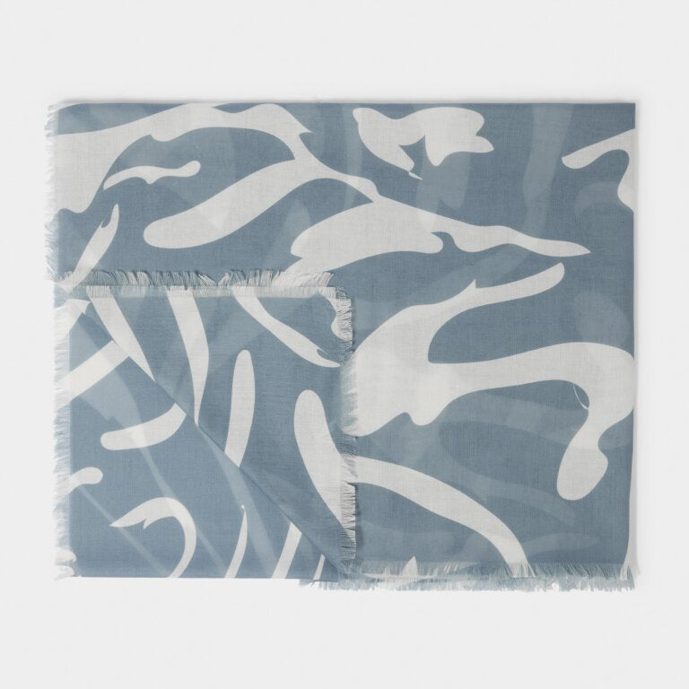 Katie Loxton Cornflower Blue Abstract Zebra Printed Scarf