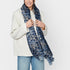 Katie Loxton Navy Scattered Dot Printed Scarf