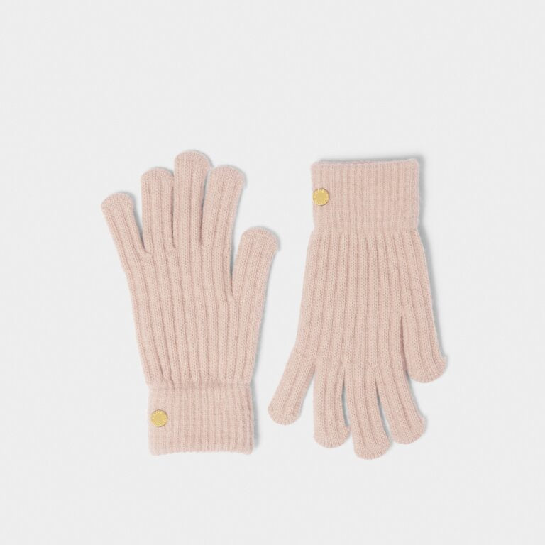 Katie Loxton Nude Pink Knitted Gloves