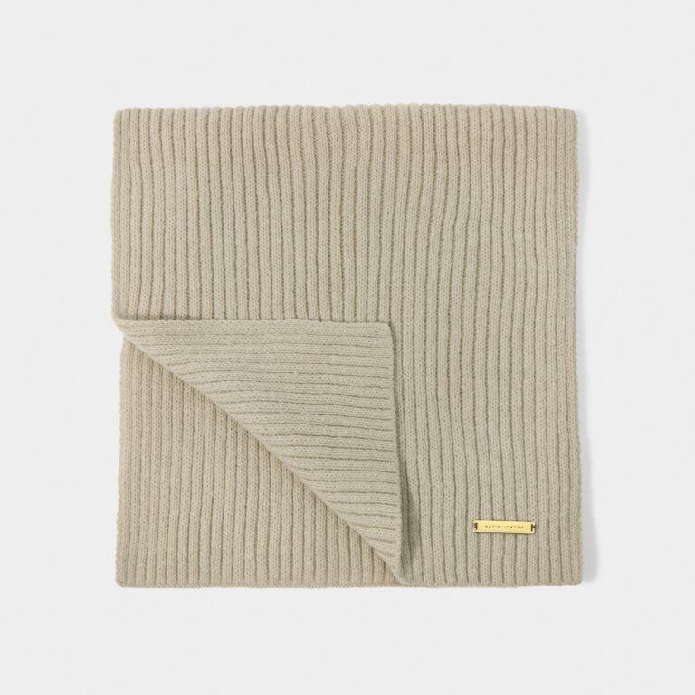 Katie Loxton Light Sand Knitted Scarf