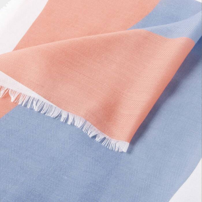 Katie Loxton Blue, Peony Blush & White Flowing Vine Printed Scarf