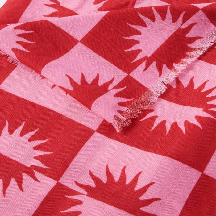 Katie Loxton Red & Pink Le Soleil Printed Scarf