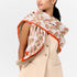 Katie Loxton Ecru, Orange & Light Taupe Dalmatian Printed Scarf