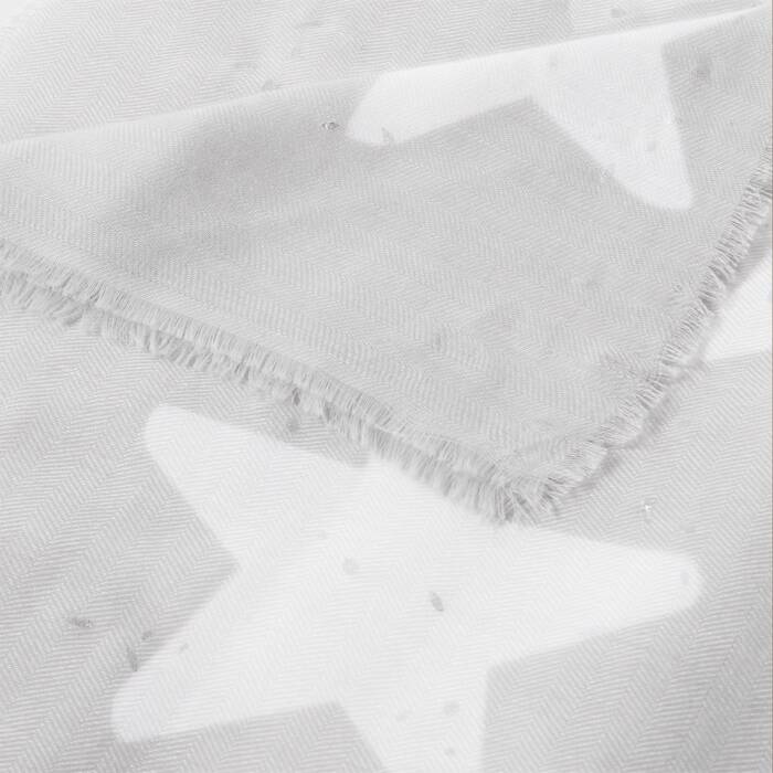 Katie Loxton Pale Grey & White Starshine Printed Foil Scarf