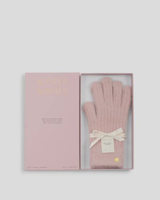 Katie Loxton Pink Soft Knit Boxed Gloves